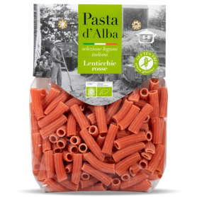Paste maccheroni din linte rosie, fara gluten, eco-bio, 250 g, Pasta d'Alba