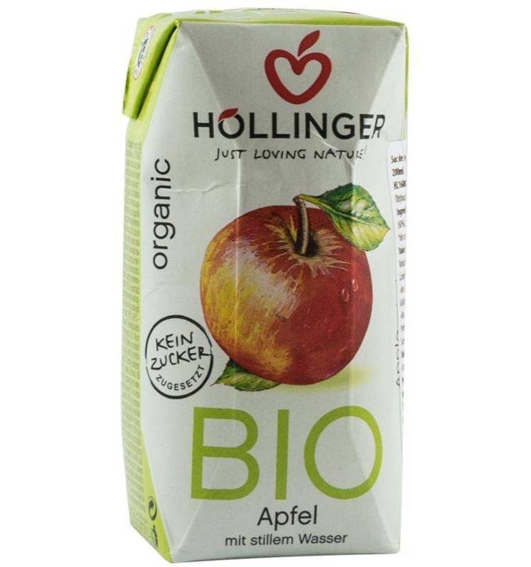 Suc de mere cu pai - eco-bio 200ml - hollinger