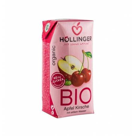 Suc de mere si visine, cu pai - eco-bio 200ml - Hollinger