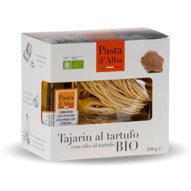 Paste tajarin cu oua si trufe + ulei masline cu aroma naturala de trufe albe, eco-bio, 250 g + 65 ml, Pasta d'Alba