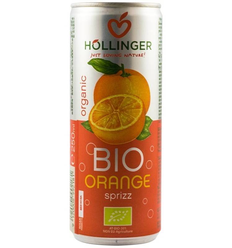 Suc de portocale - eco-bio 250ml, carbogazos - hollinger