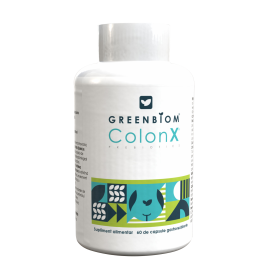Colon X - Prebiotic, detoxifiere colon si echilibrare flora intestinala,60 capsule, GreenBiom