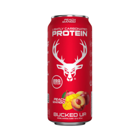 Bautura proteica usor carbogazoasa cu aroma piersica si mango, Bucked Up lightly carbonated protein RTD, 473 ml, GNC