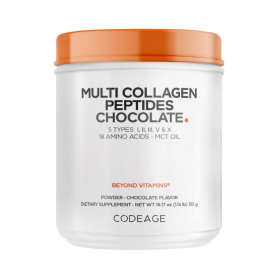 Colagen Hidrolizat din 5 Surse sub Forma de Peptide, cu aroma de ciocolata, 515 g, Codeage - Gnc