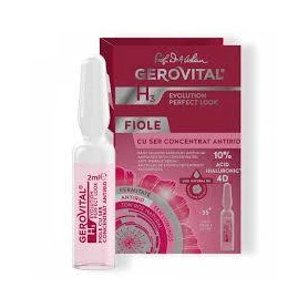Fiola 10 % Acid Hialuronic 4D, Ser Concentrat Antirid cu Efect Optic Instant, 2 ml, Gerovital H3 Evolution