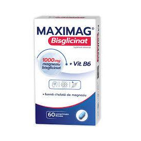 MaxiMag Bisglicinat, 1000 mg, 60 comprimate, Zdrovit
