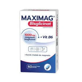 MaxiMag Bisglicinat, 1000 mg, 60 comprimate, Zdrovit