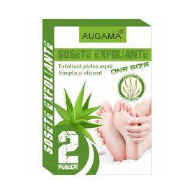 Sosete exfoliante pentru talpi cu aloe vera, Augama, 2 perechi, Senssitive Concept
