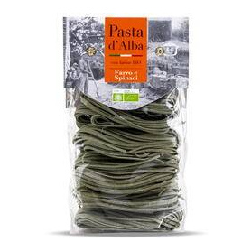 Paste tagliolini din spelta si spanac, eco-bio, 250 g, Pasta d'Alba