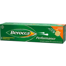 Berocca Performance, performanta mentala si energie fizica, 15 comprimate efervescente, Bayer