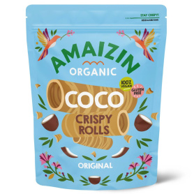 Rulouri crocante din cocos, eco-bio, 140 g, AmaizinOrganic