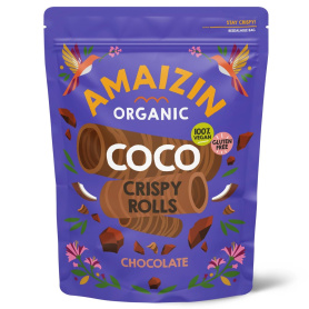 Rulouri crocante de cocos cu ciocolata, eco-bio, 140 g, AmaizinOrganic