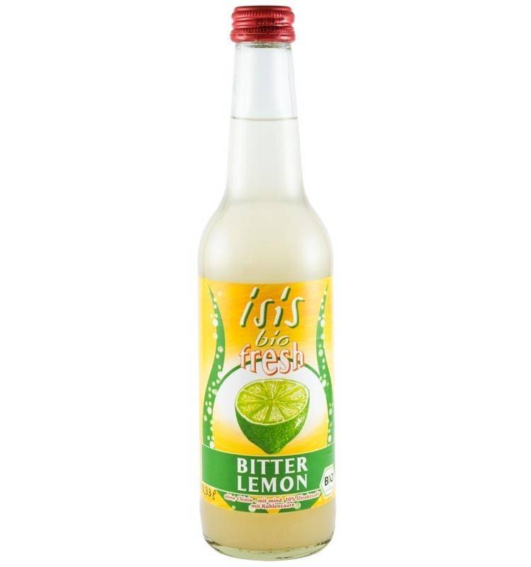 Suc carbogazos bitter lemon - eco-bio 0,33l - isis