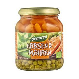 Mazare cu morcovi la borcan, eco-bio, 660 g, Dennree