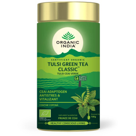 Ceai Tulsi cu Ceai Verde 100g - ORGANIC INDIA