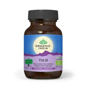 Tulsi Minte Calma si Sistem Respirator, 60cps veg - ORGANIC INDIA