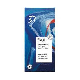 Ciocolata cu lapte integral si 37% cacao, eco-bio, 80 g, Vivani