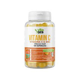 Vitamina C+ Zinc, Imunitate si energie zilnica, cu aroma de portocale, 120 jeleuri, Vita Ora