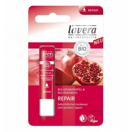 Balsam de buze reparator cu rodie si nuci braziliene 4,5g - Lavera