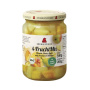Compot mix din 4 fructe, piersici, pere, mere și ananas, eco-bio, 340 g, Zwergenwiese