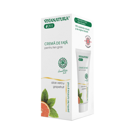  crema de fata pentru ten gras cu aloe vera cu grapefruit - 75 ml - Vivanatura