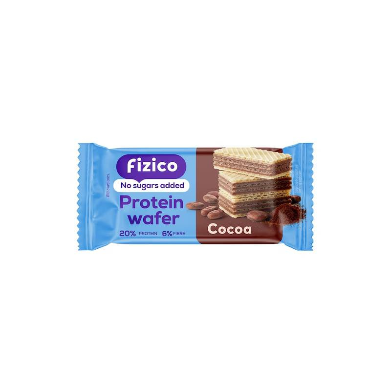 Napolitana proteica cu crema de cacao, Fizico Protein Wafer, fara zahar, 40 g, Sly Nutritia