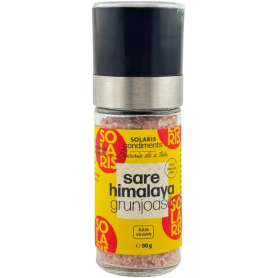 Rasnita reutilizabila cu Sare de Himalaya grunjoasa, 90 g, Solaris