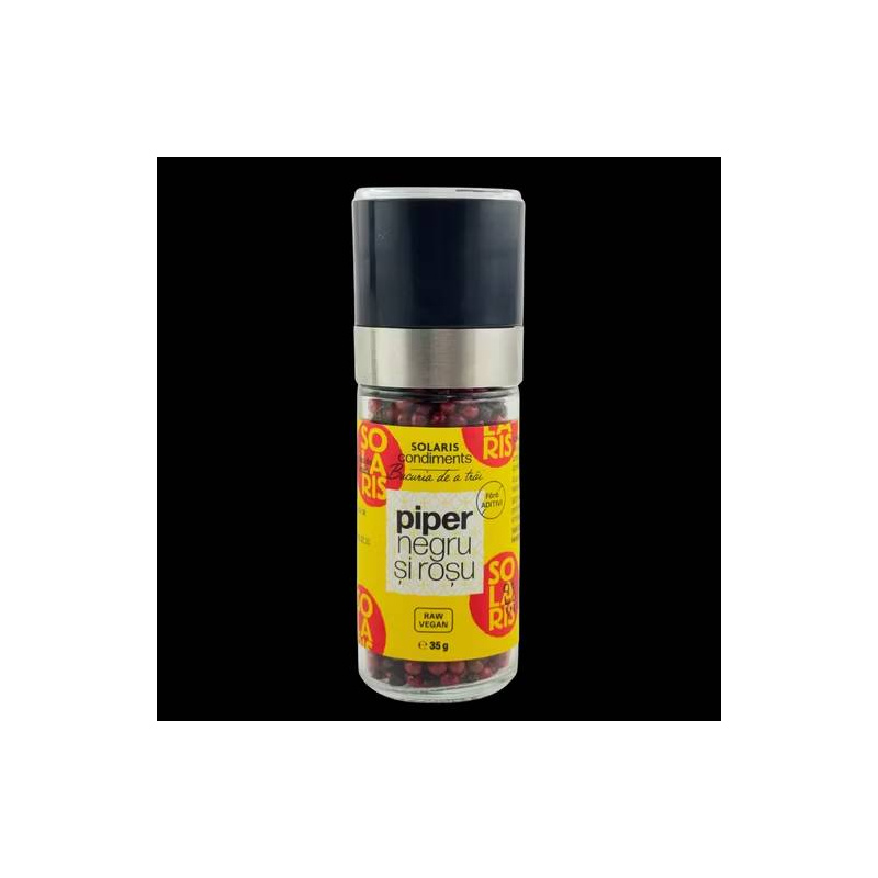 Rasnita reutilizabila Mix Piper rosu si negru, 35 g, Solaris