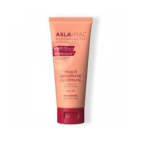 Masca Detoxifianta Peel-Off cu Carbune, Curatare Profunda si intinerire pentru Tenul Sensibil, 100 ml, Aslavital Mineralactiv