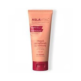 Masca Detoxifianta Peel-Off cu Carbune, Curatare Profunda si intinerire pentru Tenul Sensibil, 100 ml, Aslavital Mineralactiv