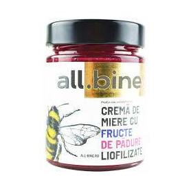 Crema de miere cu fructe de padure liofilizate, 300 g, ALL.BINE