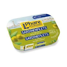 File de sardine in ulei de masline extravirgin, eco-bio, 100 g, Phare