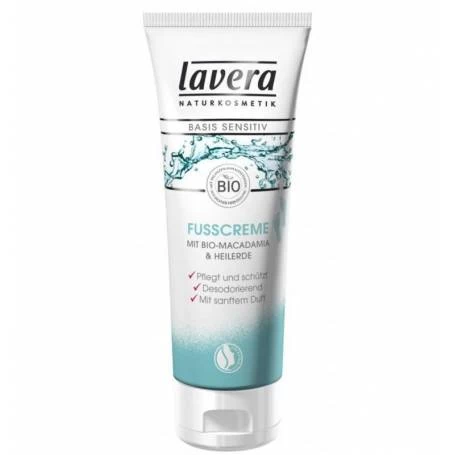 Crema pentru picioare cu argila loess si macadamia - Basis Sensitiv - eco-bio 75ml - Lavera