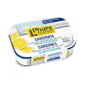 Sardine in marinada cu lamaie, fara ulei,115 g, Phare