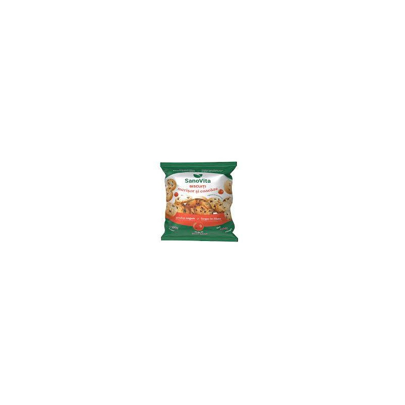 Biscuiti cu Merisor si Coacaze, fara zahar, 100 g, Sanovita