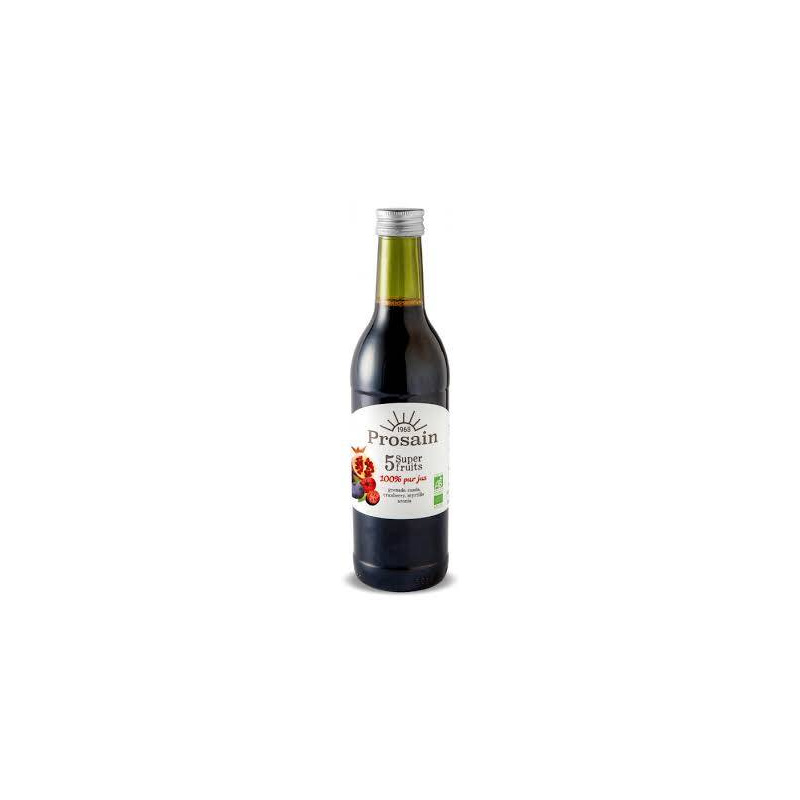 Suc din 5 super fructe, fara zahar, eco-bio, 500 ml, Prosain Drinks