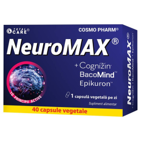 NeuroMAX + Cognizin, 40 capsule vegetale, Cosmo Pharm