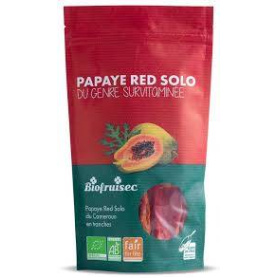 Papaia rosie felii, selectie Red Solo din Camerun, eco-bio, 100 g, Biofruisec