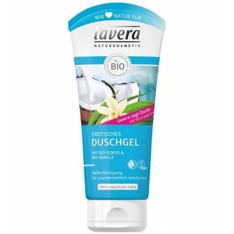 Gel de dus exotic, cu vanilie si cocos - eco-bio 200ml - Lavera