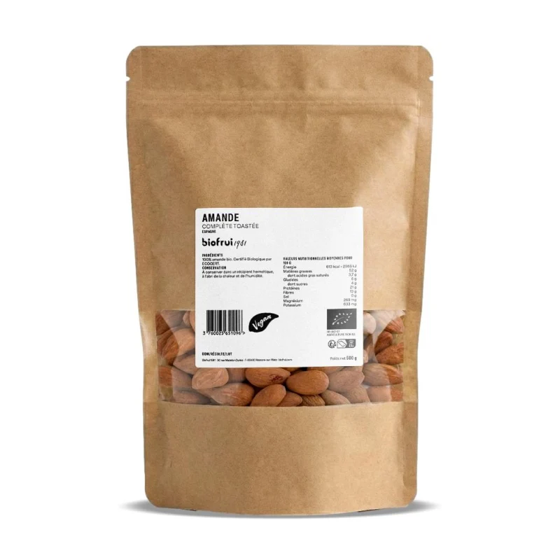 Migdale coapte, eco-bio, 500 g, Biofruisec