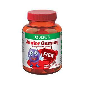 Jeleuri cu fier si cu gust de struguri, Fier Junior Gummy, 30 jeleuri, Beres