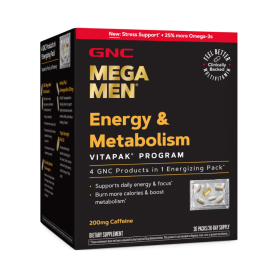 Mega Men Energy & Metabolism Vitapak Program, Complex De Multivitamine Pentru Barbati, Energie Si Metabolism, 30 Pliculete, Gnc