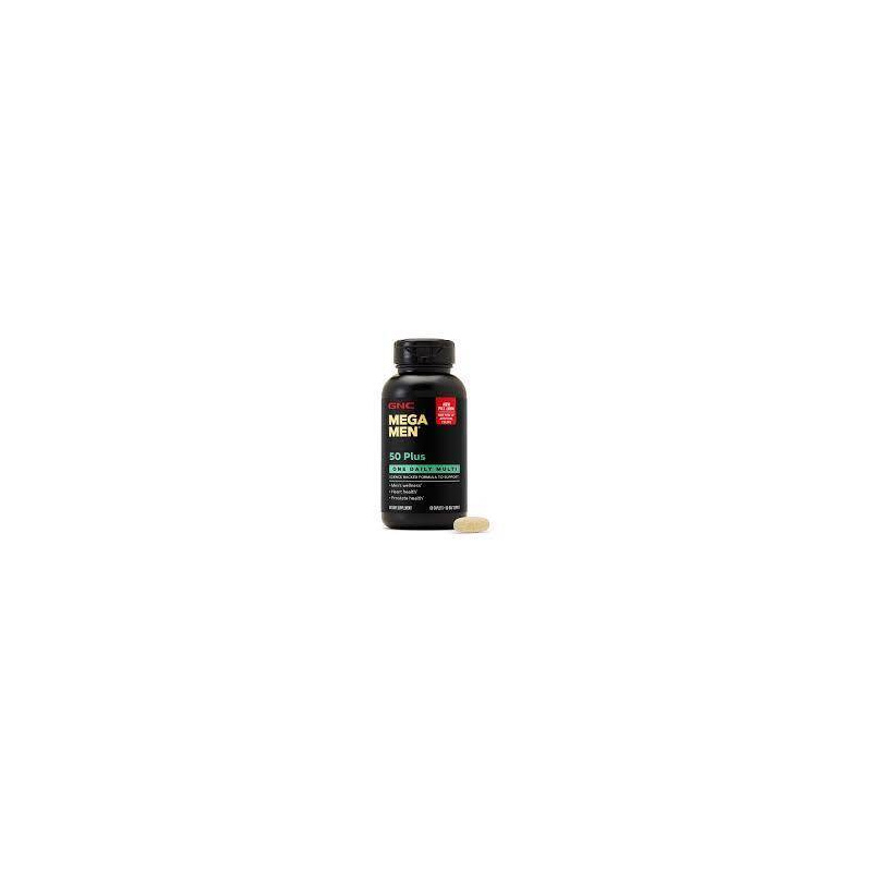 Mega Men 50 Plus One Daily, Complex De Multivitamine Pentru Barbati - Suport Pentru Ochi, Inima Si Creier, 60 tablete, GNC