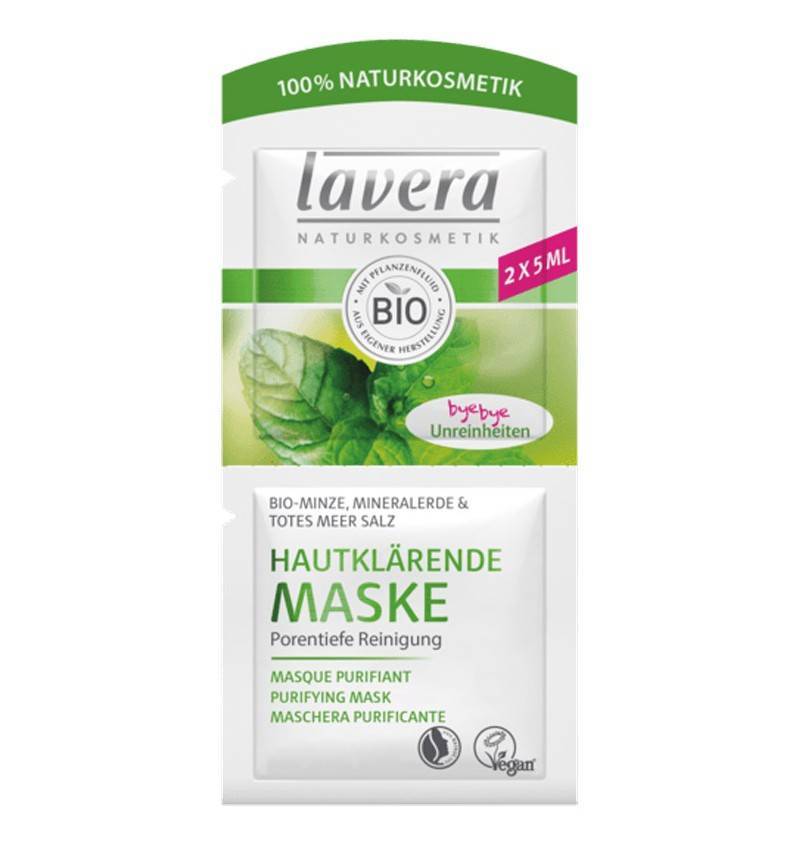 Masca purificatoare pentru piele - eco-bio 2x5ml - lavera