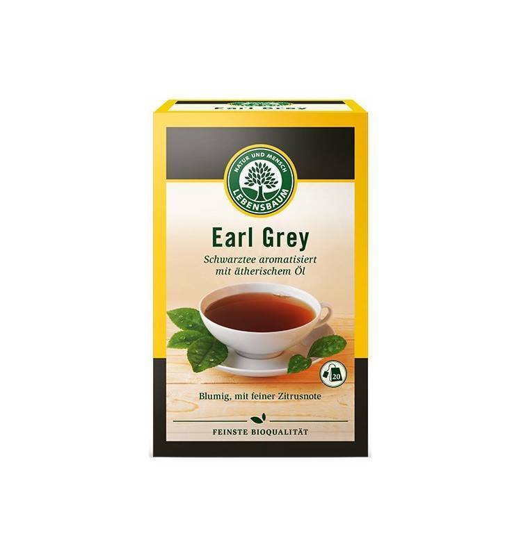 Ceai negru aromat cu ulei esential - earl grey - eco-bio 40g - lebensbaum