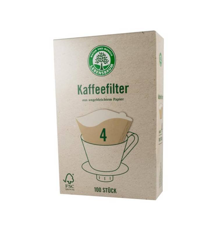 Filtre Pentru Cafea, Gr. 4, 100buc - Lebensbaum