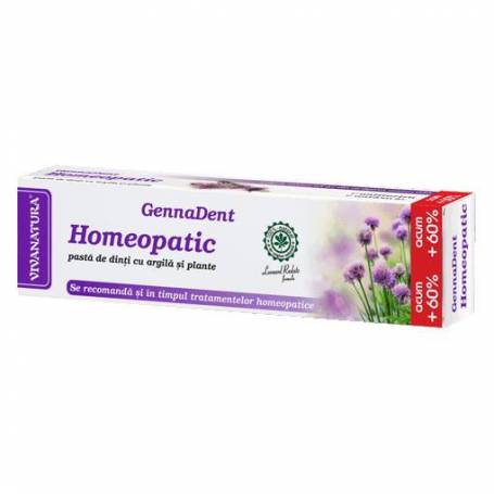 Pasta de dinti GennaDent Homeopatic 80ml - Vivanatura