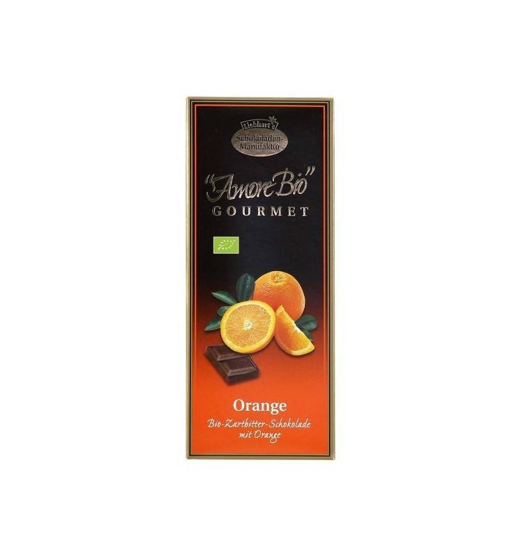 Ciocolata amaruie cu portocale, 55% cacao, 100g - liebhart’s amore bio