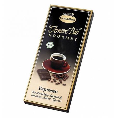 Ciocolata amaruie Espresso, 55% cacao, 100g - Liebhart’s Amore Bio