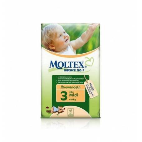 Scutece ECO bebelusi (4-9kg), nr. 3, 40buc - Moltex